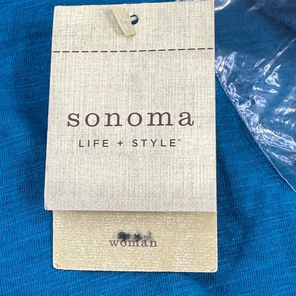 Sonoma Life + Style Women's Size 2X Top Tank Blue New With Tags - Picture 3 of 14